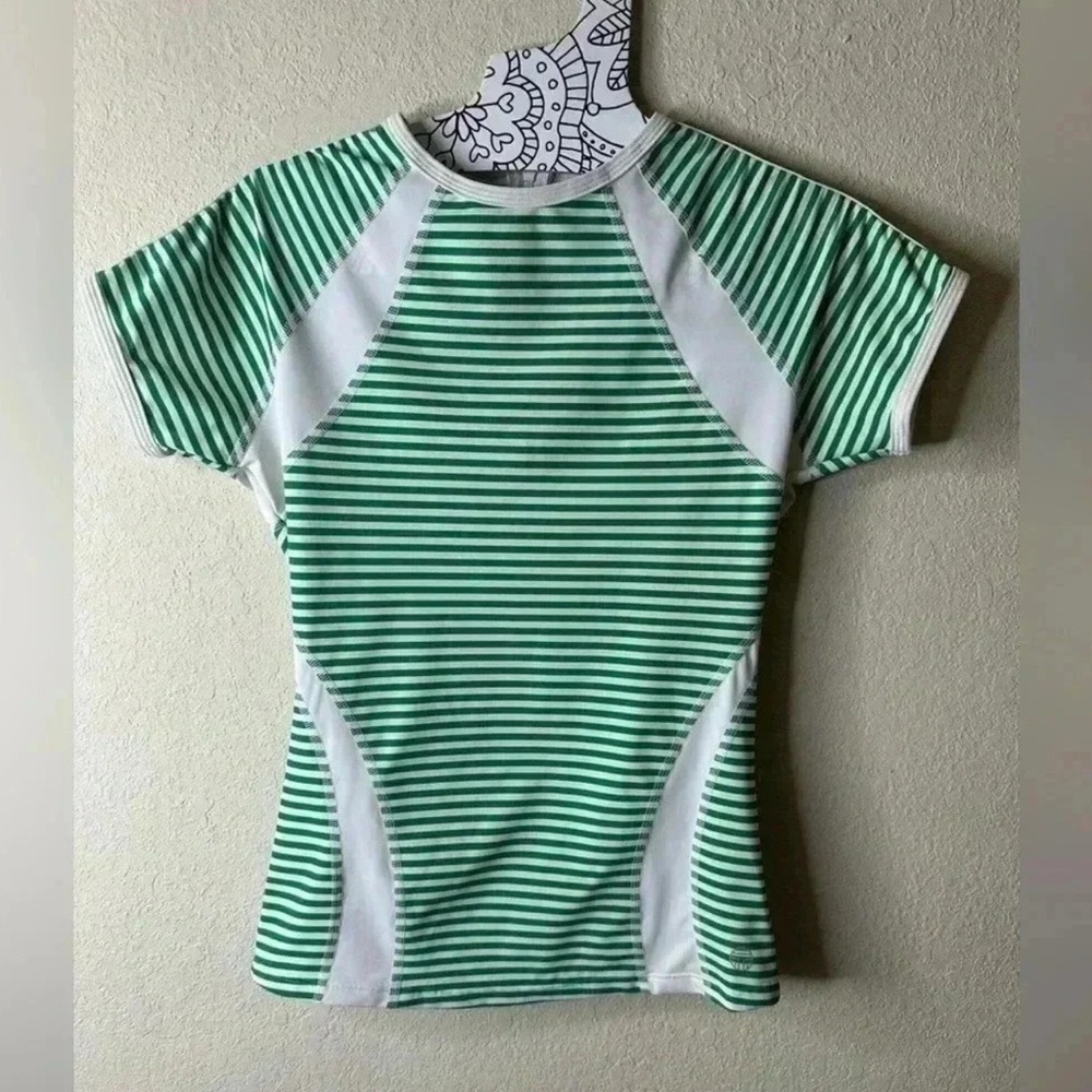 Tory Burch sport SHORT-SLEEVE RASHGUARD VINEYARD NICE STRIPE size Medium